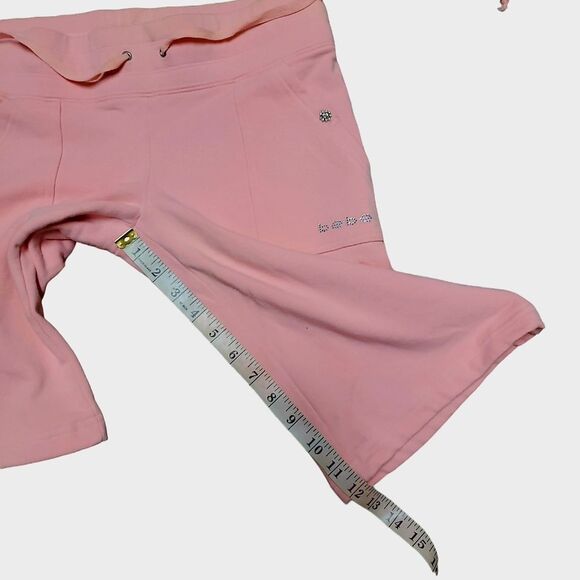 Vintage y2k 2000s Womens Pink Bebe Bermuda Sweatpant Shorts - Picture 7 of 7
